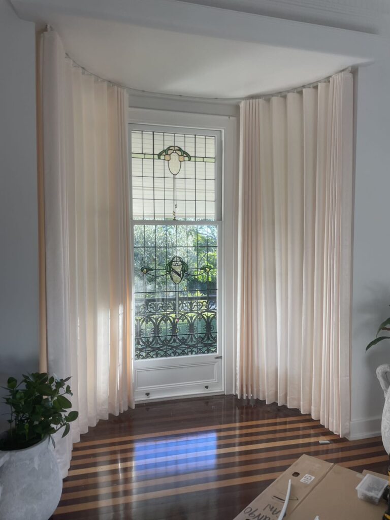 bens curtains curved track with s fold design