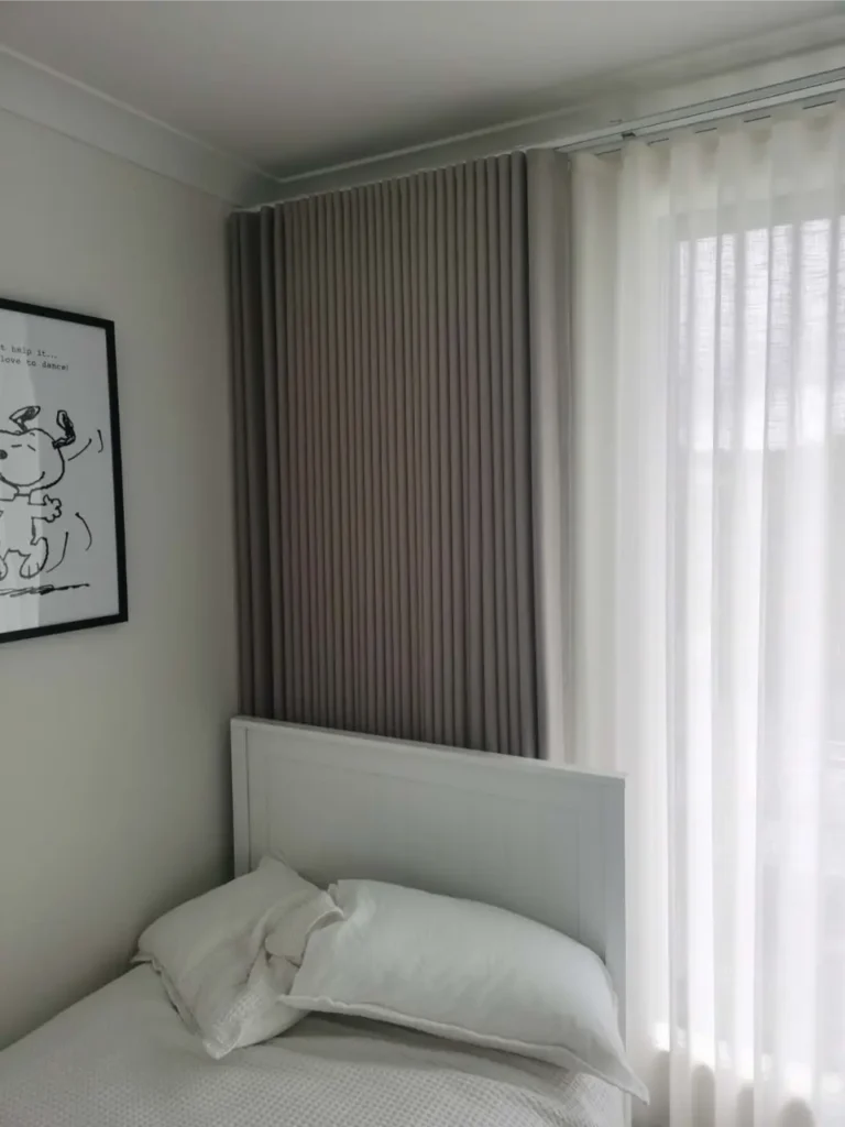 double S-fold curtain sheer